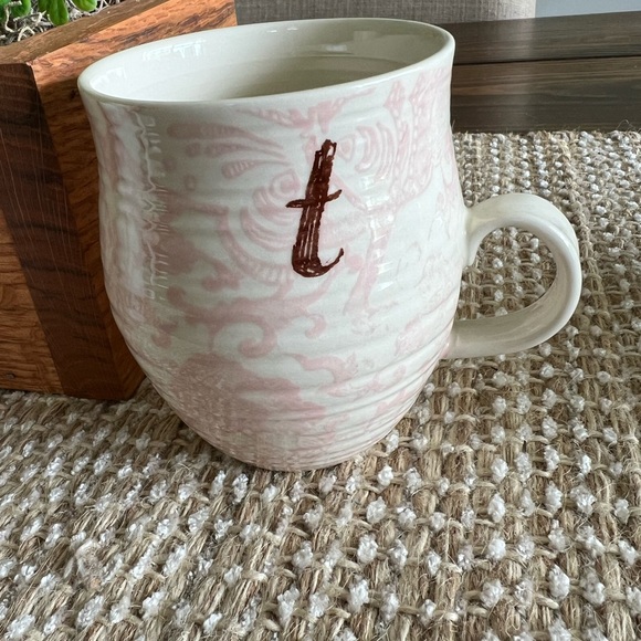 Anthropologie Other - Anthropologie ‘t’ coffee mug, homegrown monogram initial coffee mug.